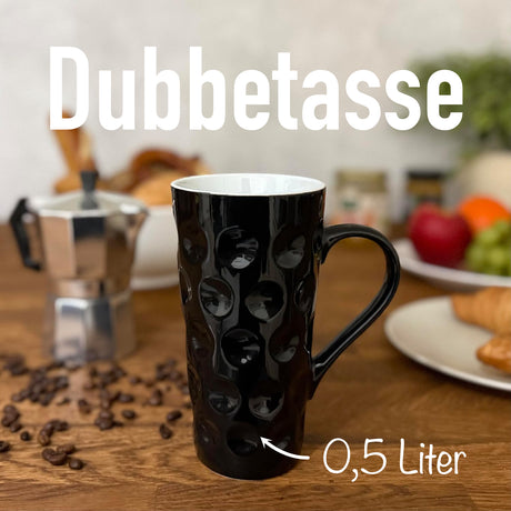 0,5 L Dubbetasse, schwarz