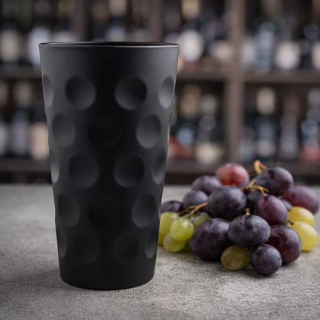 Schwarzes Dubbeglas in 0,5 Liter
