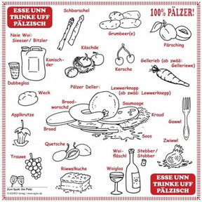 Servietten Essen und Trinken auf Pfälzisch (20 Stück)