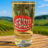 Uffbasse! Dubbeglas 0,5 Liter mit Pfälzer Rieslingschorle