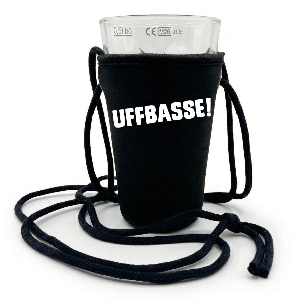 UFFBASSE! Dubbeglashalter - schwarz