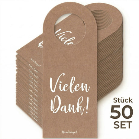 Vielen Dank! Flaschenanhänger - 50 Stück
