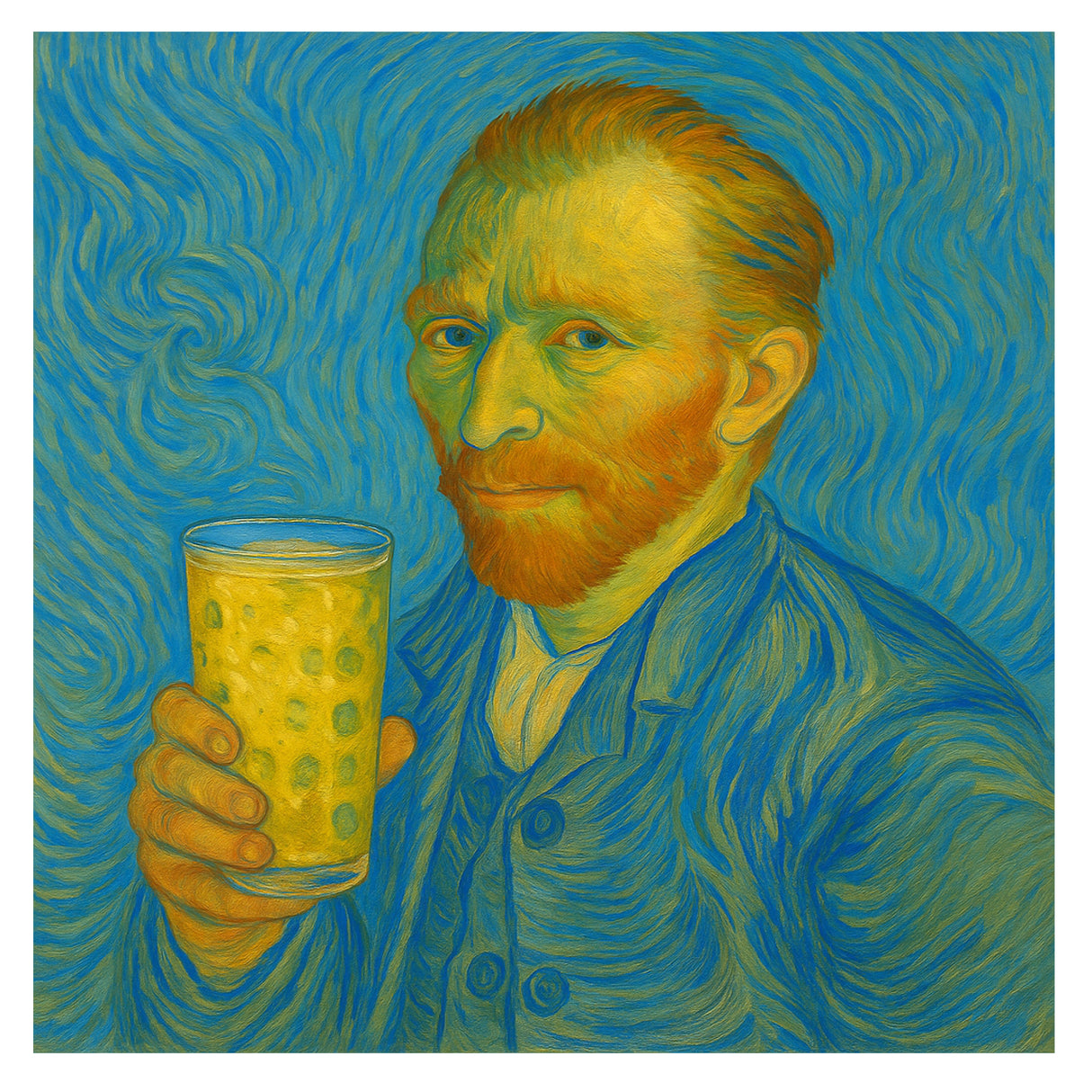 Vincent mit Dubbeglas - Leinwand