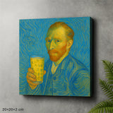 Vincent mit Dubbeglas - Leinwand an Betonwand