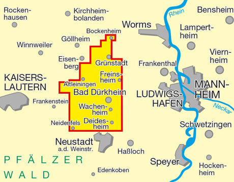 Bad Dürkheim Wanderkarte 1:25.000, Ausschnitt