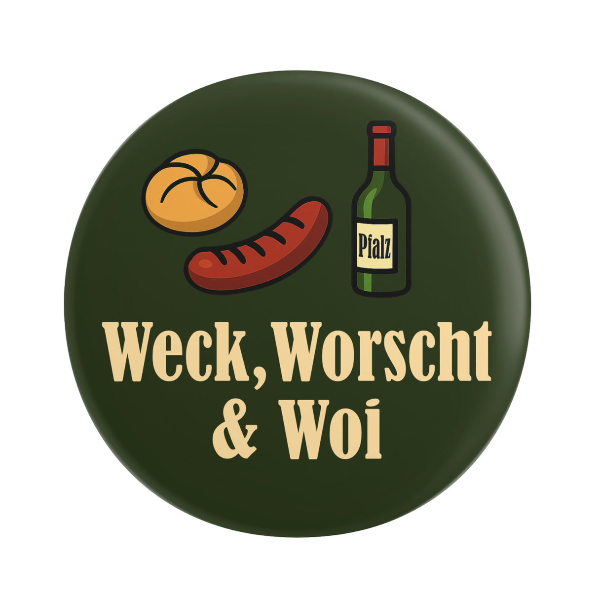 Weck, Worscht & Woi - Pfalz Button Ø 25 mm