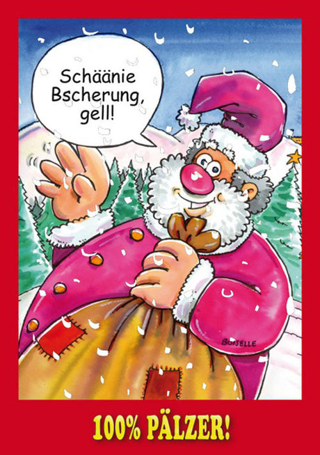 100% Pälzer Weihnachtpostkarte