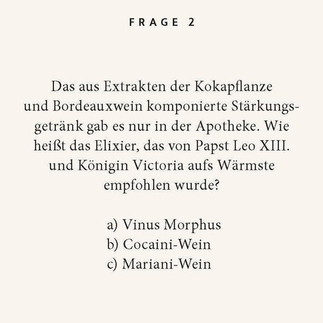 Wein Quiz - Spielkarte