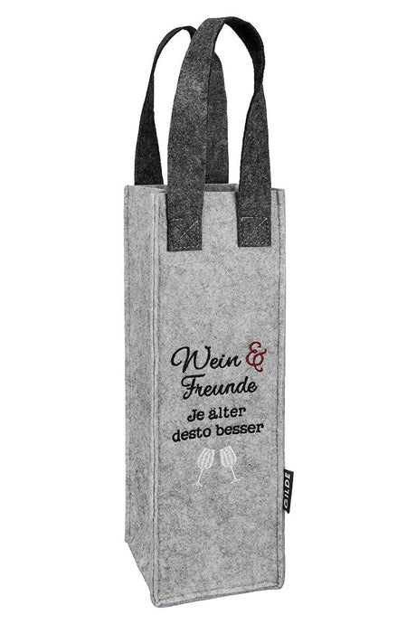 Wein & Freunde, je älter desto besser - Flaschentasche