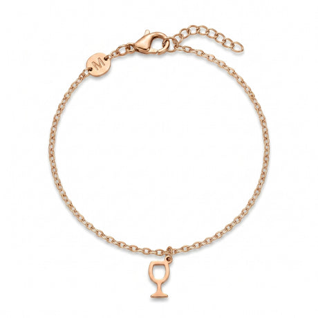 Weinglas Armband - Roségold