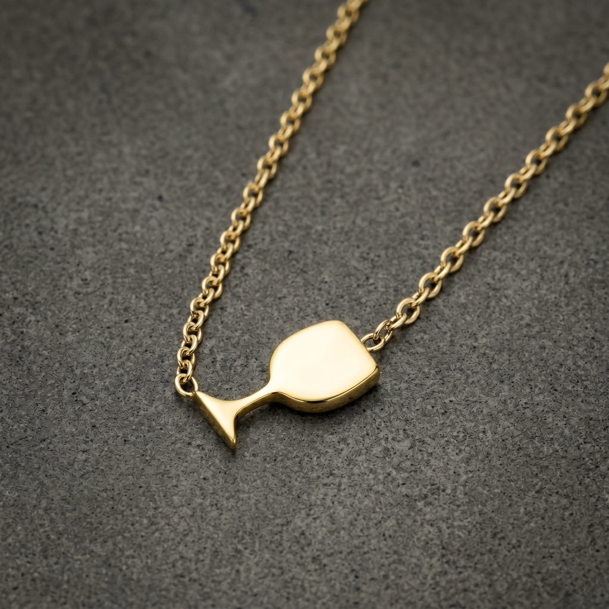 Weinglas Kette - Gold