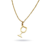 Weinglas Kette - Gold