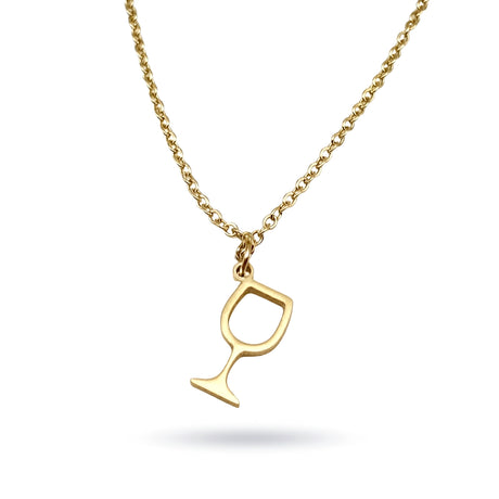 Weinglas Kette - Gold