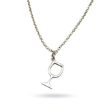 Weinglas Kette - Silber