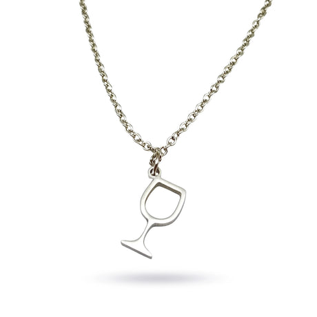 Weinglas Kette - Silber