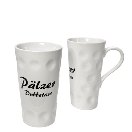 Pälzer Dubbetass 0,2 L - Dubbetasse mit Aufdruck, weiß