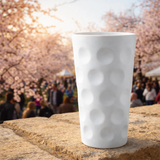 Weiß matt farbiges Dubbeglas 0,5 L