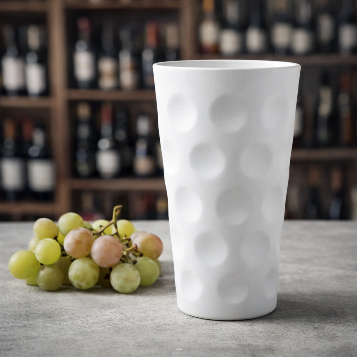 Weiß matt farbiges Dubbeglas 0,5 L