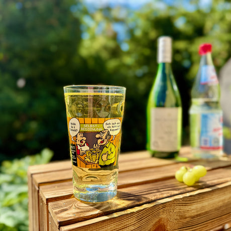 Wolln Se ä Tabledd? Dubbeglas 0,5 Liter mit Pfälzer Schorle