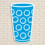Dubbeglas Wanddeko, Hellblau - Größe XL (24,5 x 40 cm)