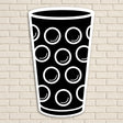 Dubbeglas Wanddeko, Schwarz - Größe XL (24,5 x 40 cm)