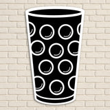 Dubbeglas Wanddeko, Schwarz - Größe XL (24,5 x 40 cm)