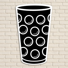 Dubbeglas Wanddeko, Schwarz - Größe XL (24,5 x 40 cm)