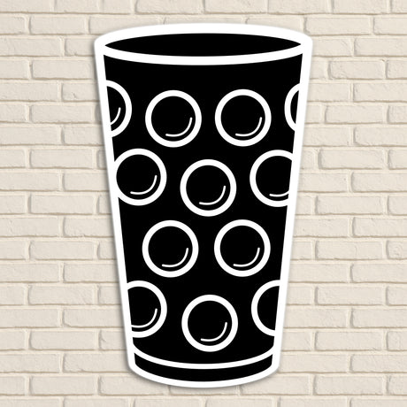 Dubbeglas Wanddeko, Schwarz - Größe XL (24,5 x 40 cm)