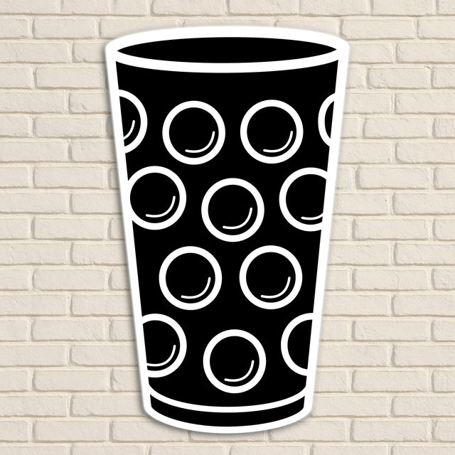 Dubbeglas Wanddeko, Schwarz - Größe XL (24,5 x 40 cm)