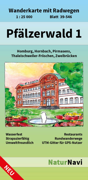 Pfälzerwald Wanderkarte Blatt 1 - Zweibrücken 1:25.000